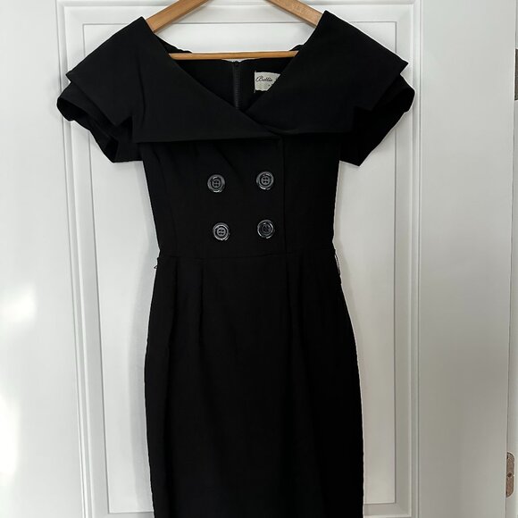 Bettie Page by Tatyana Pencil Dress with Collar - Picture 1 of 8